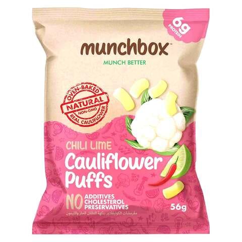 Munchbox Chili Lime Cauliflower Puffs 56g - 1