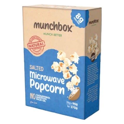 Munchbox Salted Microwave Popcorn 270g - 1