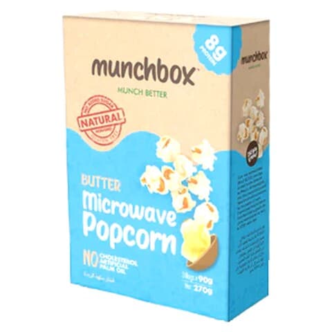 Munchbox Butter Microwave Popcorn 270g - 1