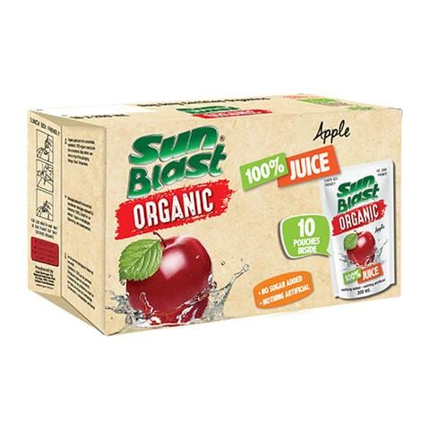 Sun Blast Organic Apple Juice 200 ml × 10 - 1