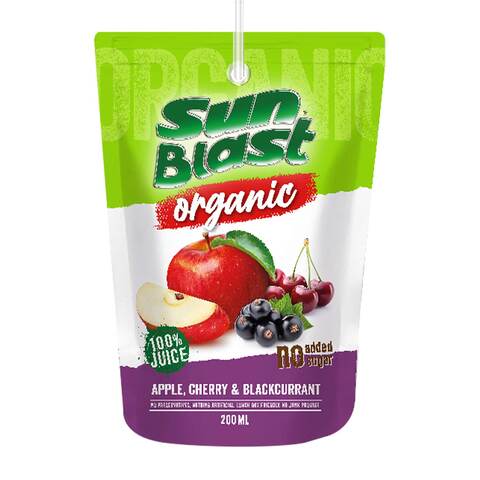Sunblast Juice Organic Apple & Cherry 200ml - 1